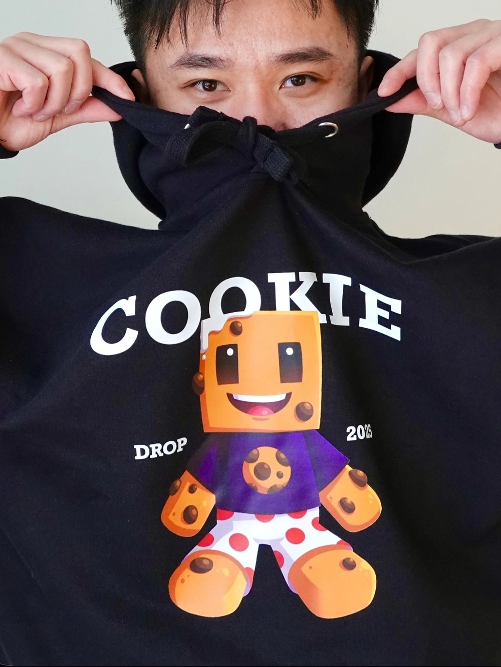 NWOT Cookie God Adult Cookie Hoodie‎ Drop 2025 Black Streetwear Unisex Size L